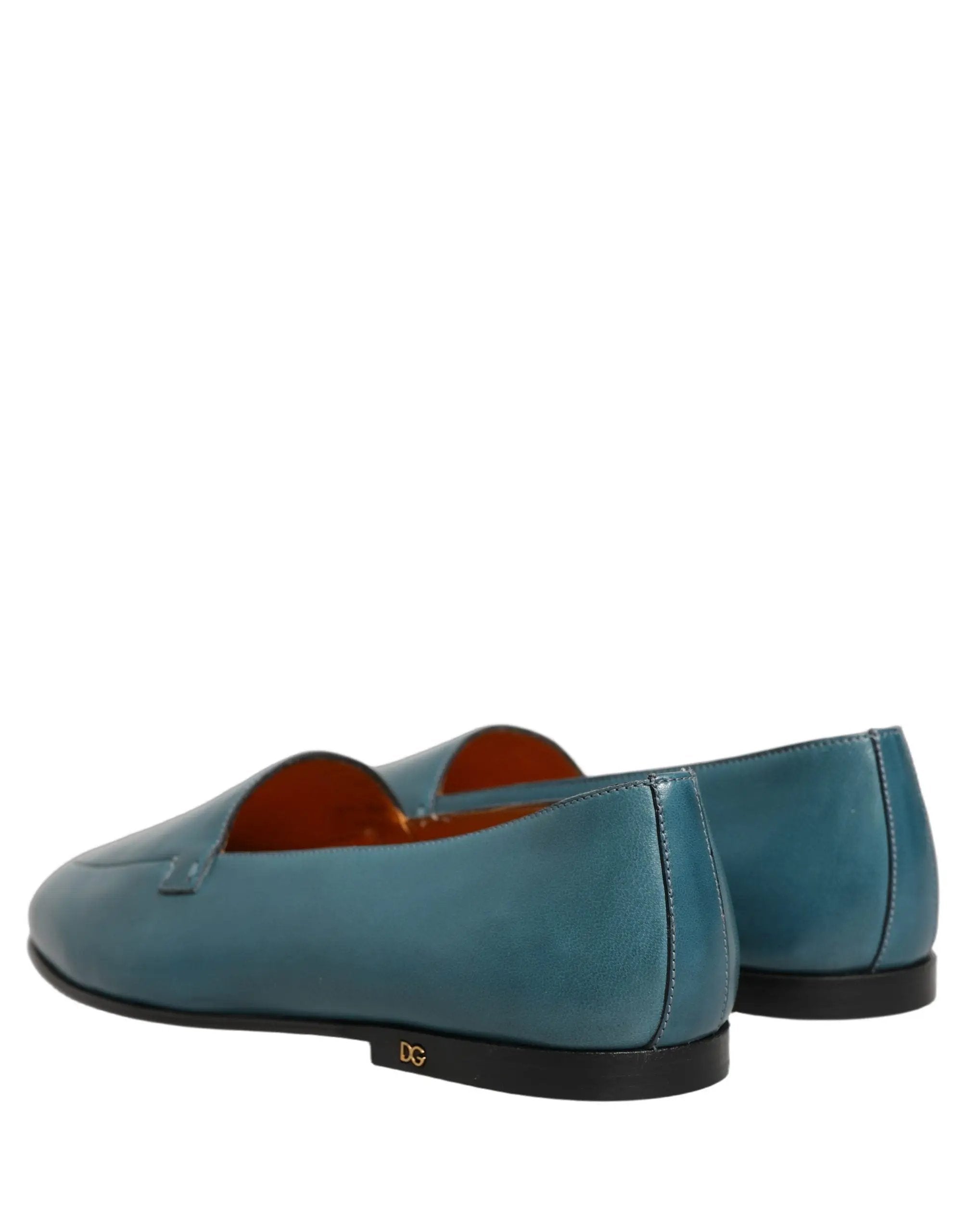 Mocassins pour Homme Dolce & Gabbana en Cuir Bleu avec Logo