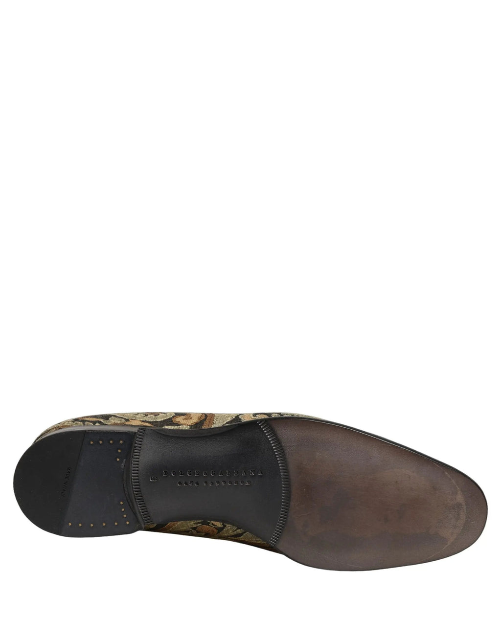 Mocassins de ville à enfiler Dolce & Gabbana en brocart doré pour homme