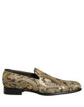 Mocassins de ville à enfiler Dolce & Gabbana en brocart doré pour homme