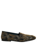 Mocassins Dolce & Gabbana noirs ornés de doré