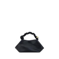 Sac à main Ganni en cuir recyclé noir