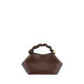 Ganni Brown Recycled Leather Handbag