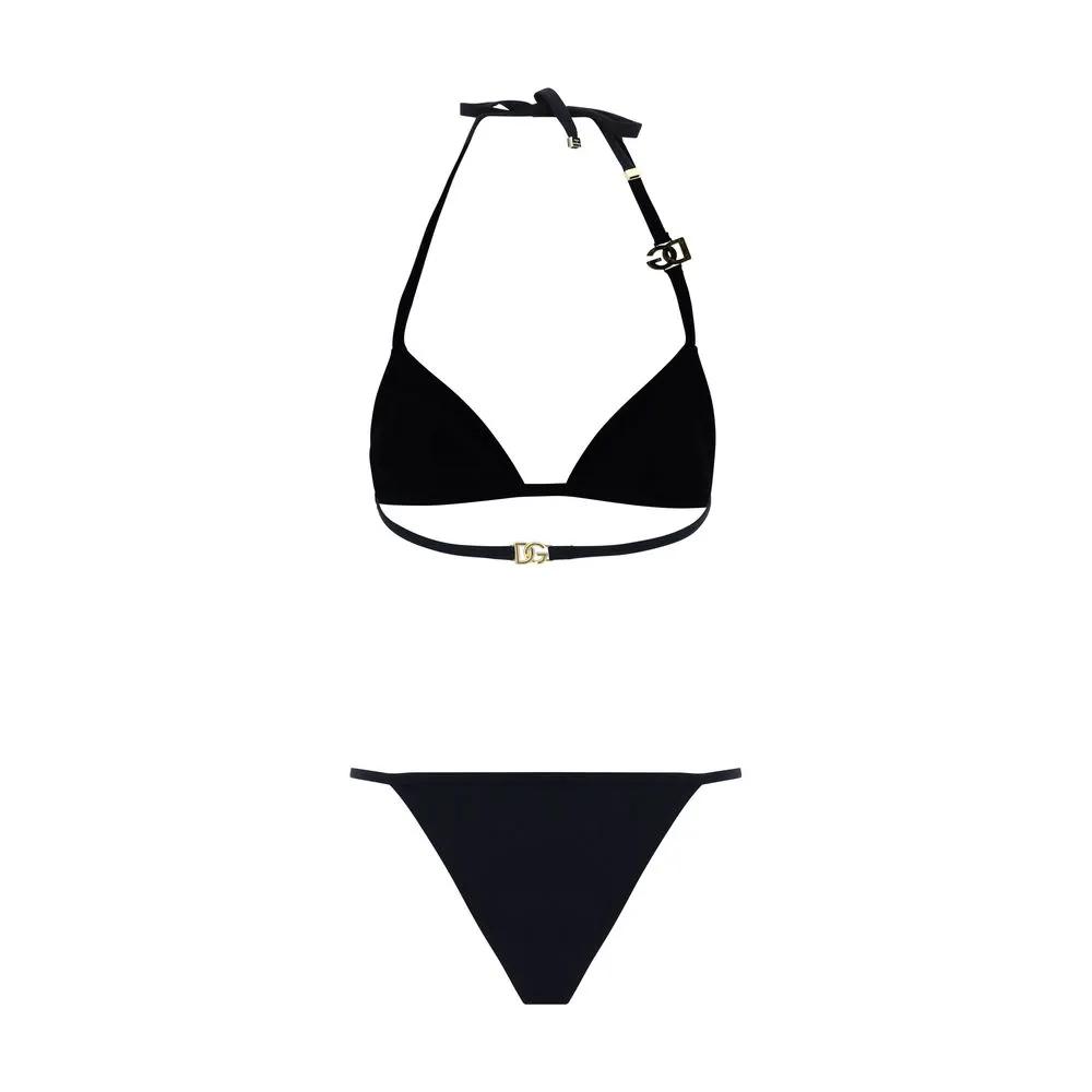 Dolce & Gabbana Black Nylon Bikini
