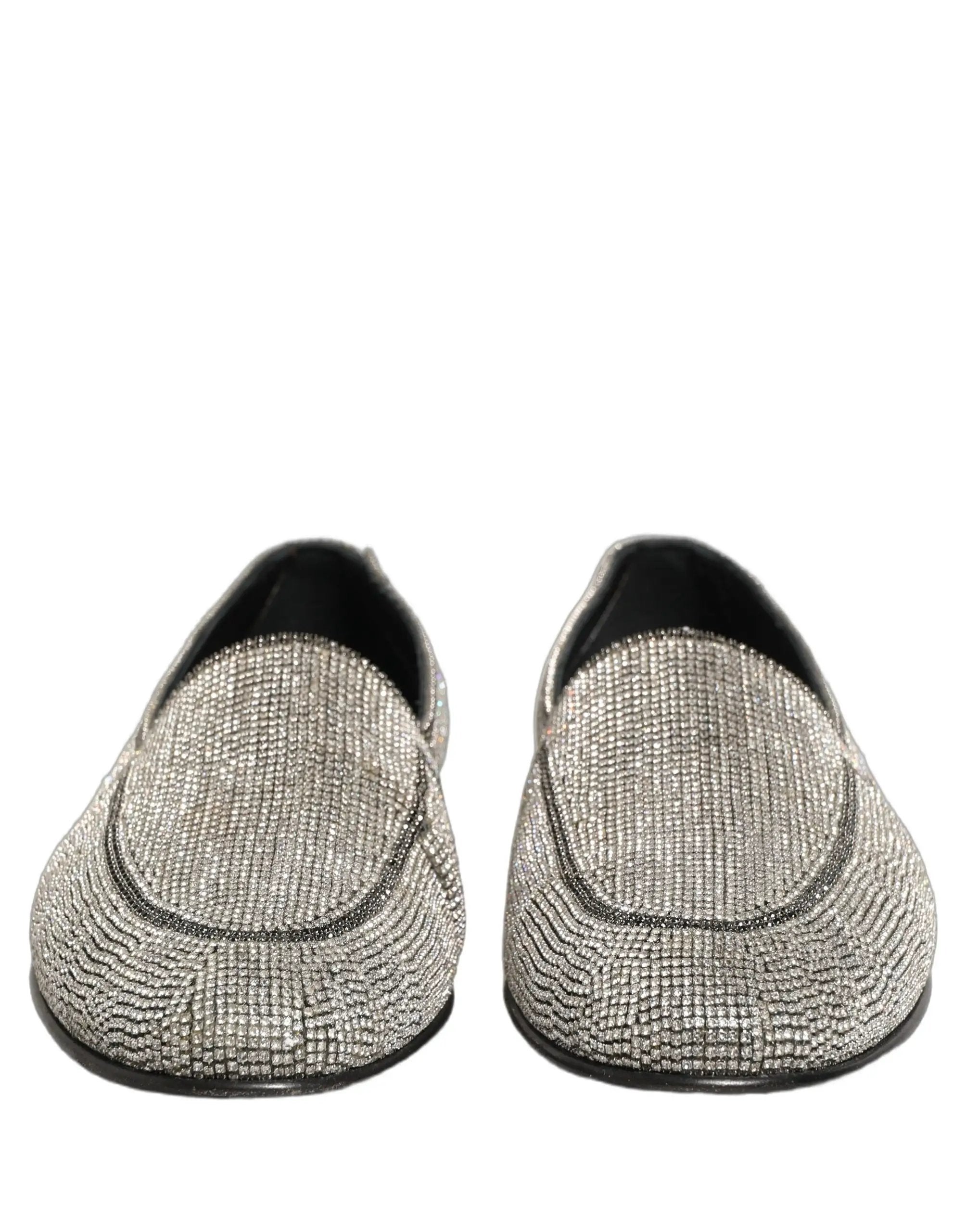 Mocassins pour Hommes Dolce & Gabbana en Argent Ornés de Cristaux