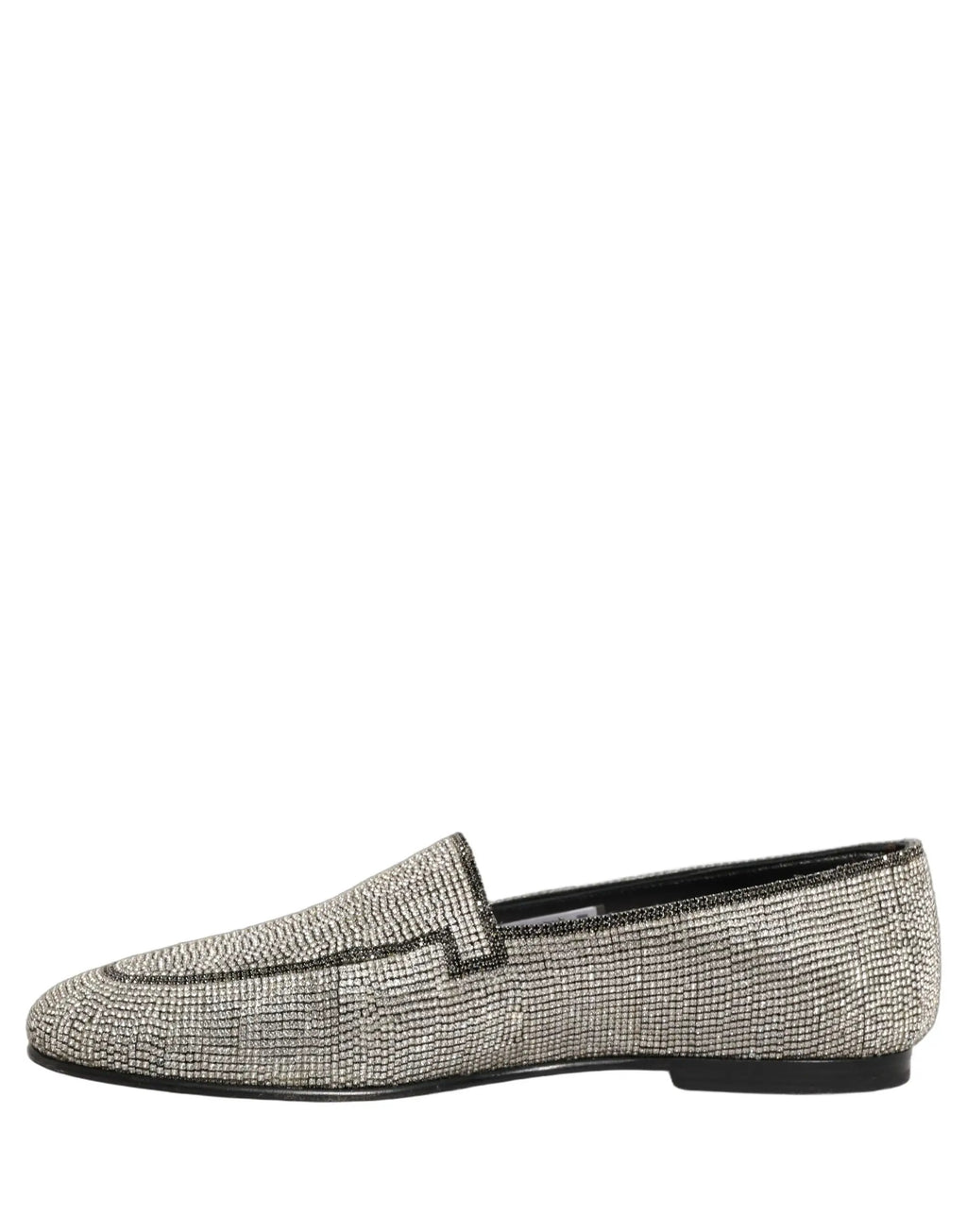 Mocassins pour Hommes Dolce & Gabbana en Argent Ornés de Cristaux