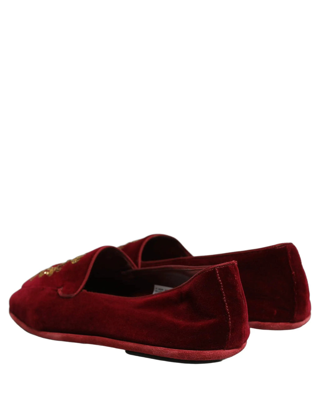 Chaussures mocassins Dolce & Gabbana en velours marron avec broderie couronne