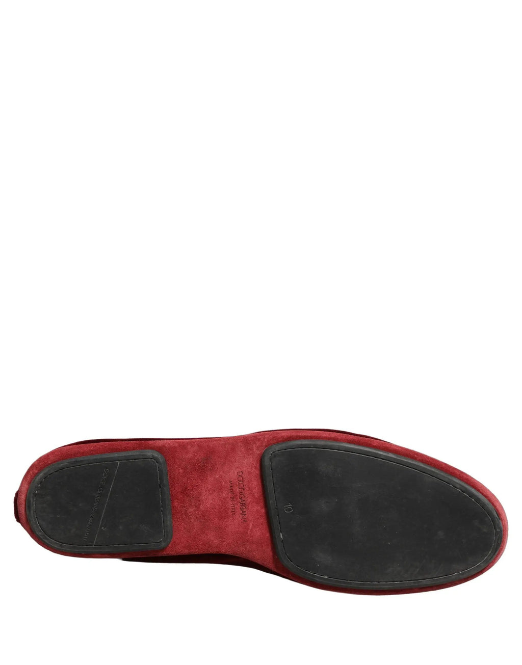 Chaussures mocassins Dolce & Gabbana en velours marron avec broderie couronne