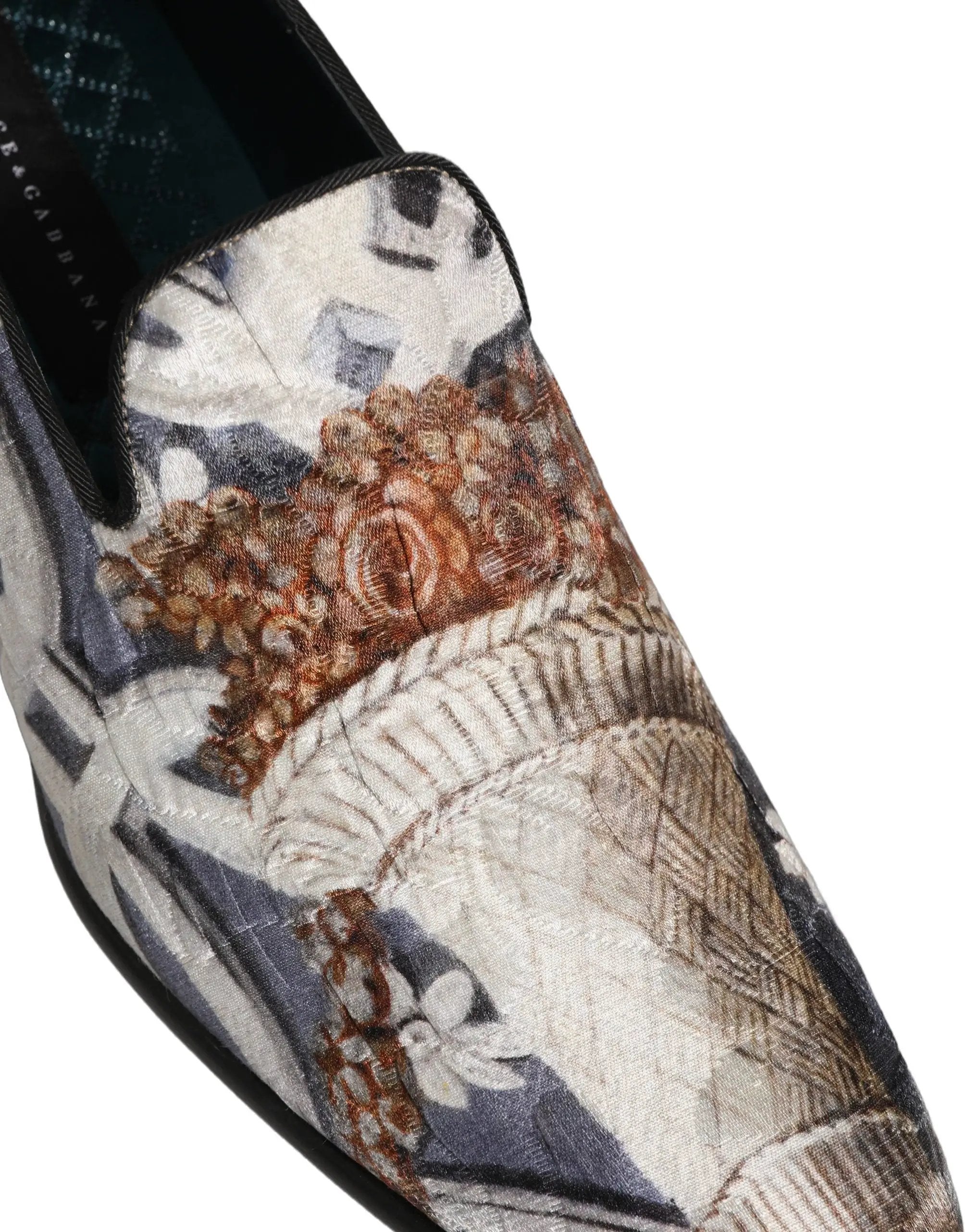 Mocassins brodés tapisserie florale multicolore Dolce & Gabbana
