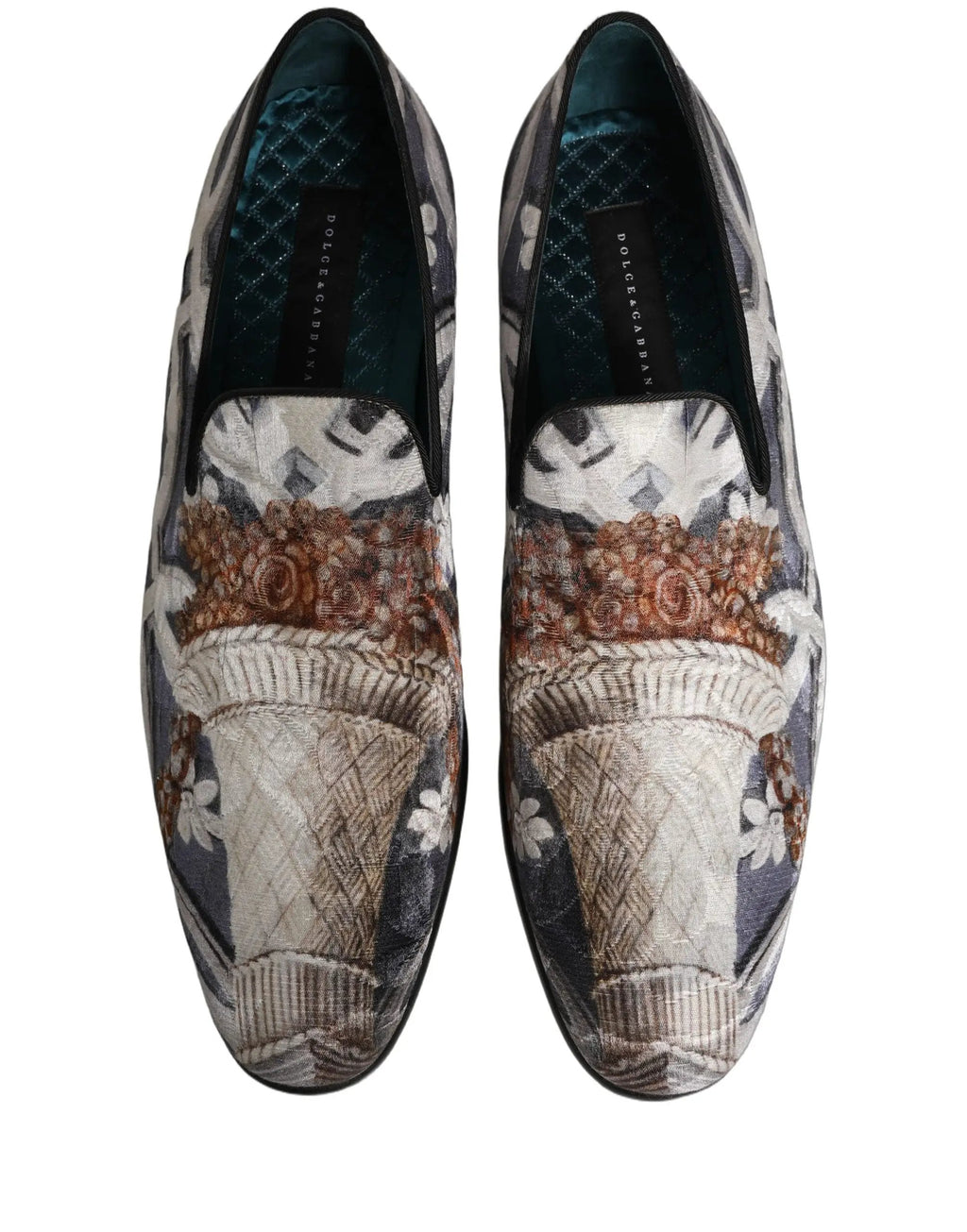 Mocassins brodés tapisserie florale multicolore Dolce & Gabbana