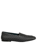 Chaussures Loafers Dolce & Gabbana en Velours Noir et losanges cousus