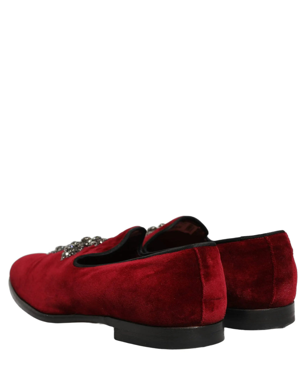 Mocassins Dolce & Gabbana bordeaux en daim croisé à enfiler