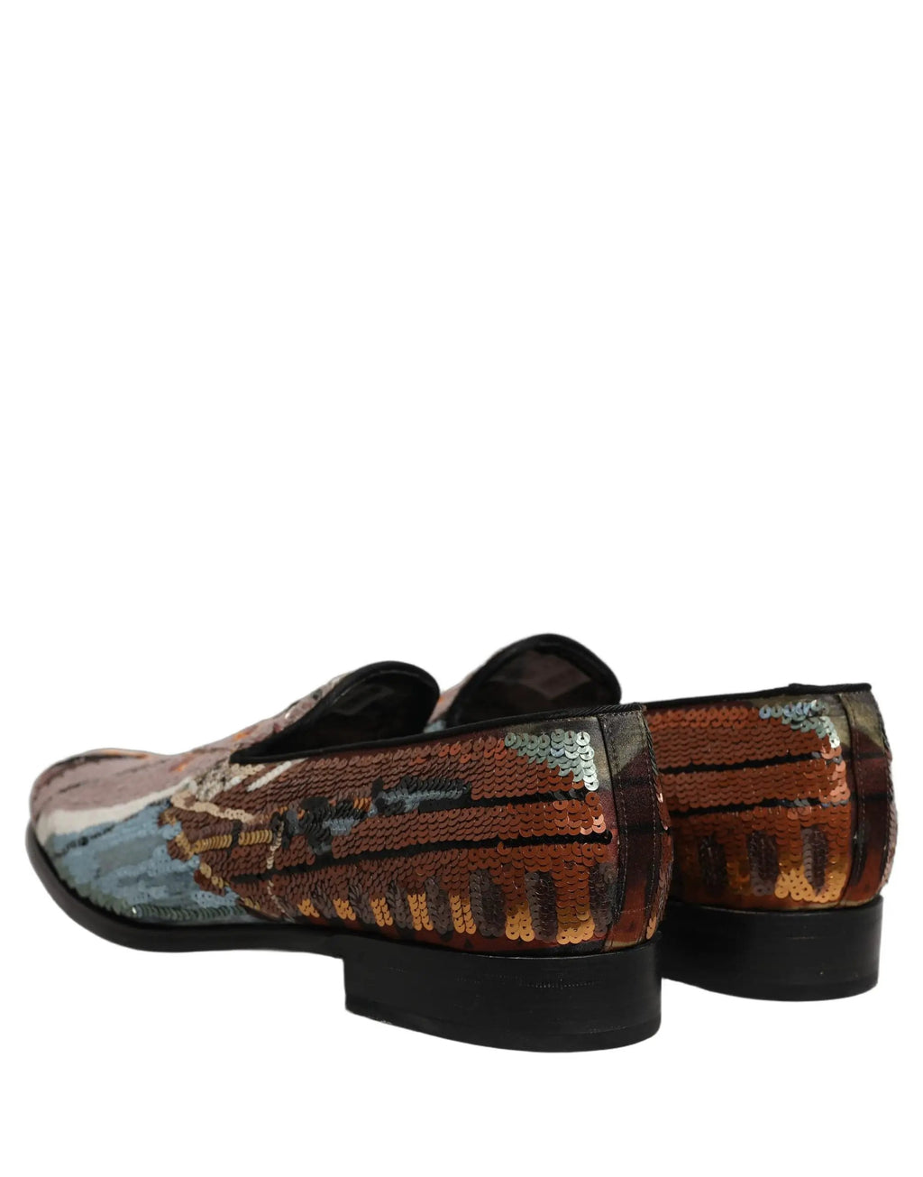 Chaussures Mocassins Dolce & Gabbana en Sequins Brodés Multicolores