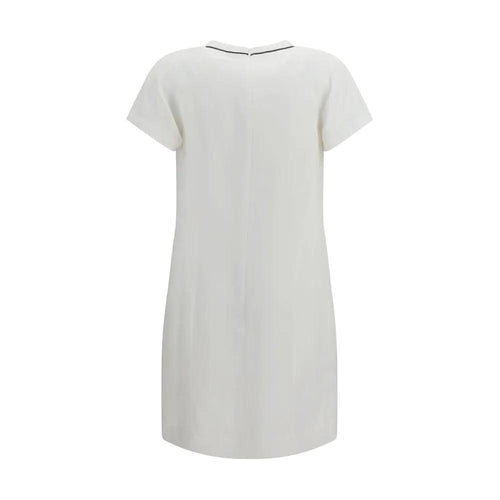 Robe décontractée Brunello Cucinelli en viscose blanche
