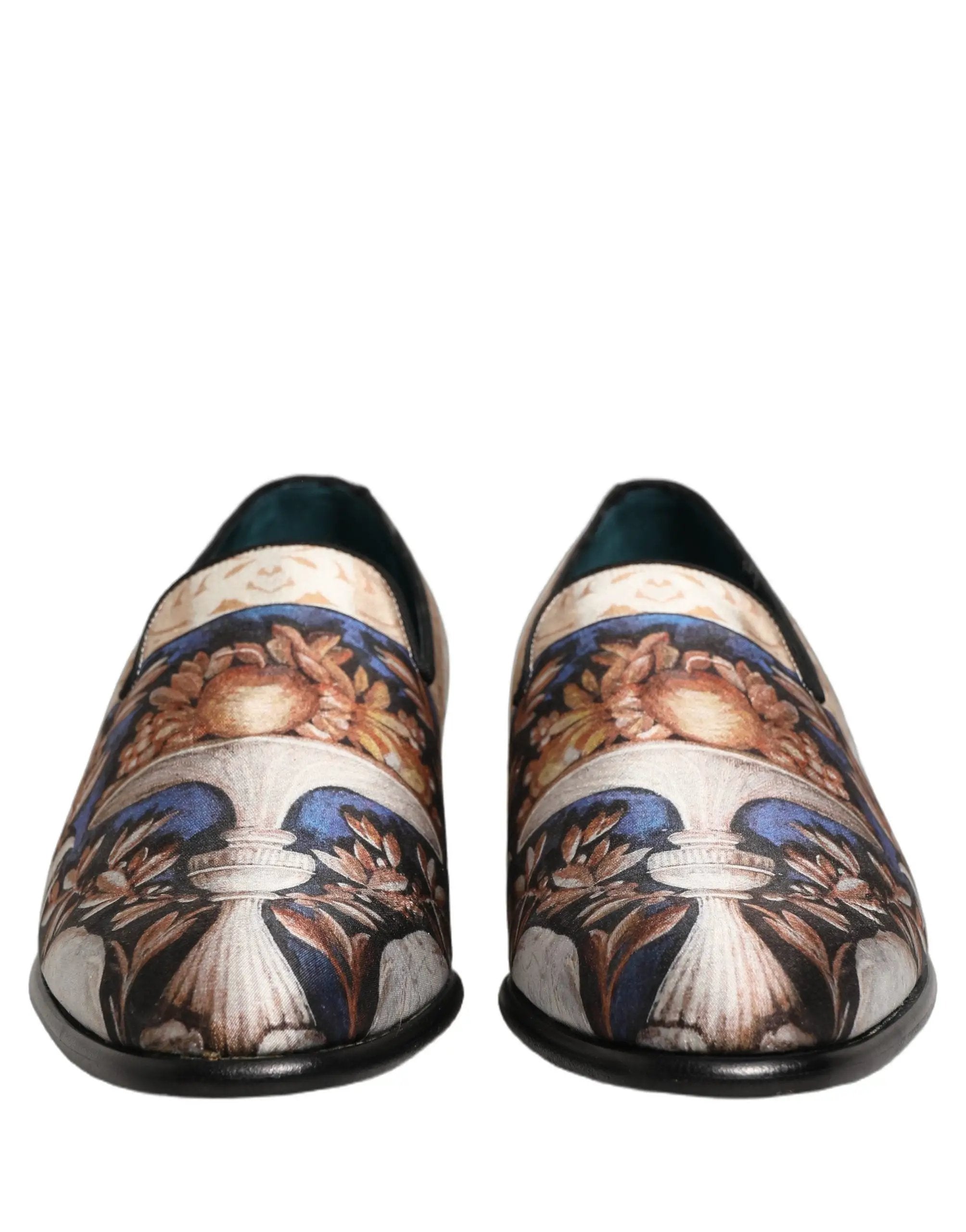 Chaussures Dolce & Gabbana Mocassins en Velours Imprimé Fruits Multicolore