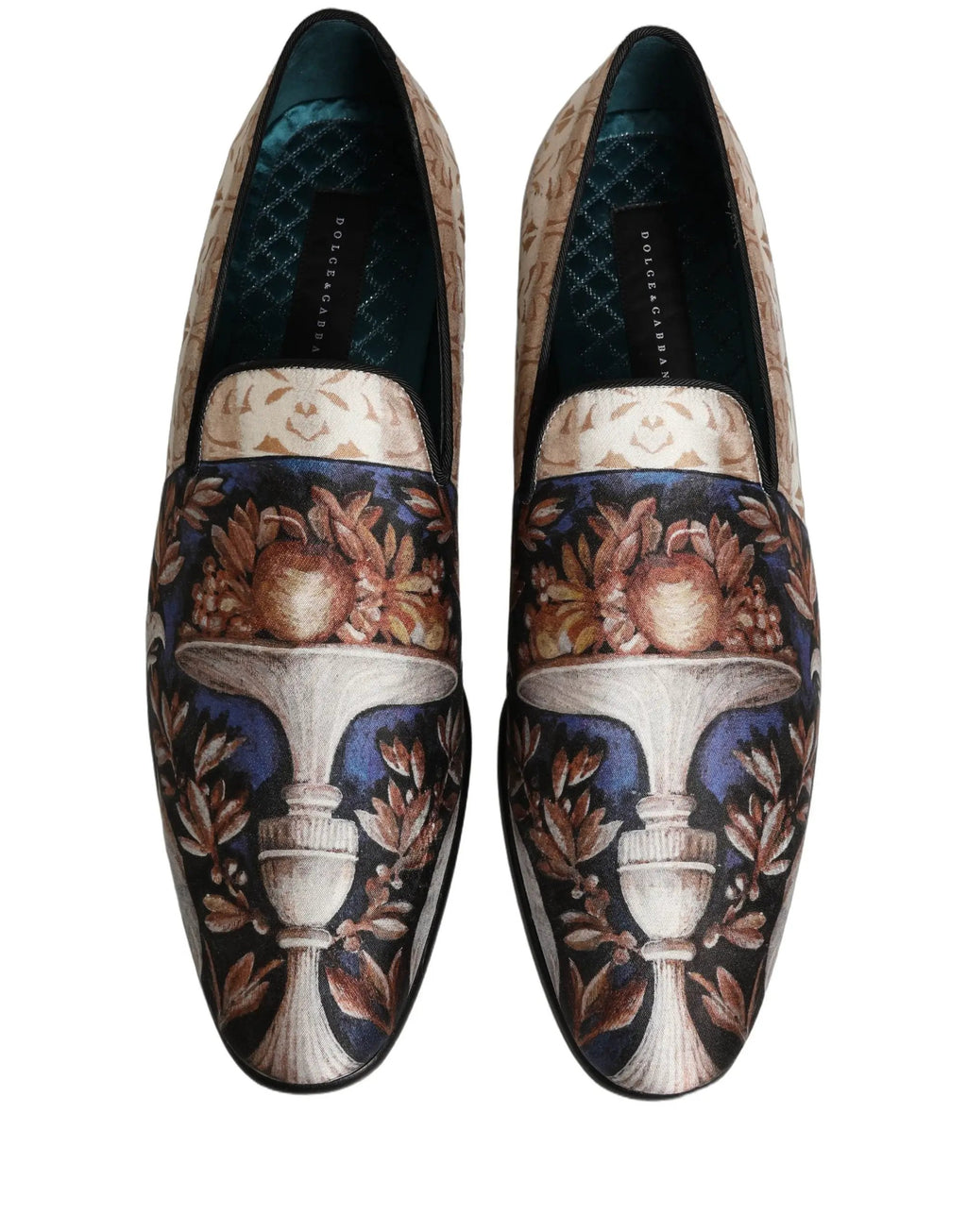 Chaussures Dolce & Gabbana Mocassins en Velours Imprimé Fruits Multicolore