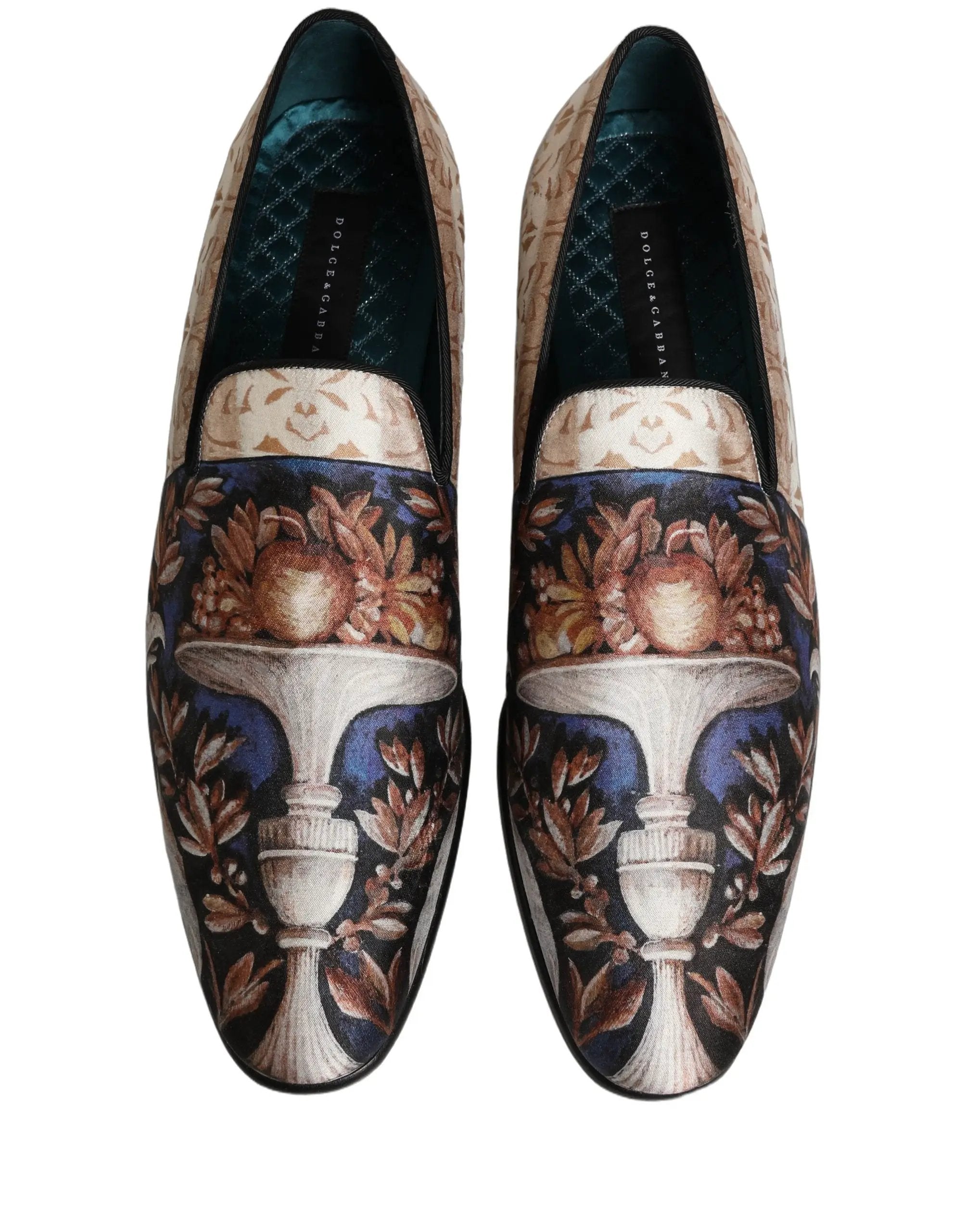 Chaussures Dolce & Gabbana Mocassins en Velours Imprimé Fruits Multicolore