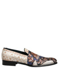 Dolce & Gabbana Multicolor Fruit Print Velvet Loafers Shoes
