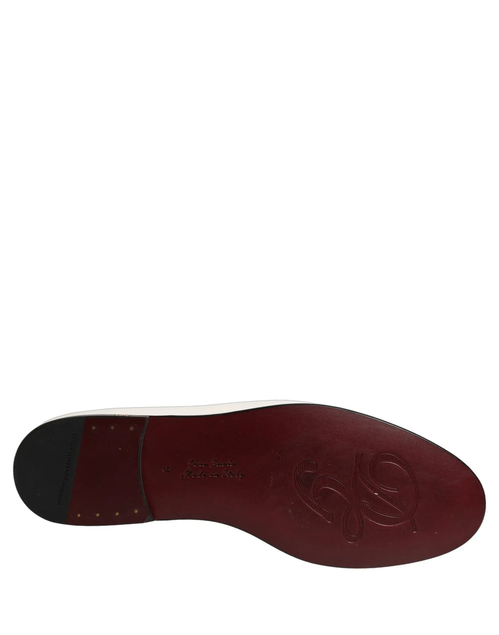 Mocassins pour Homme Dolce & Gabbana en Cuir Blanc avec Logo à Enfiler
