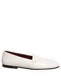 Mocassins pour Homme Dolce & Gabbana en Cuir Blanc avec Logo à Enfiler