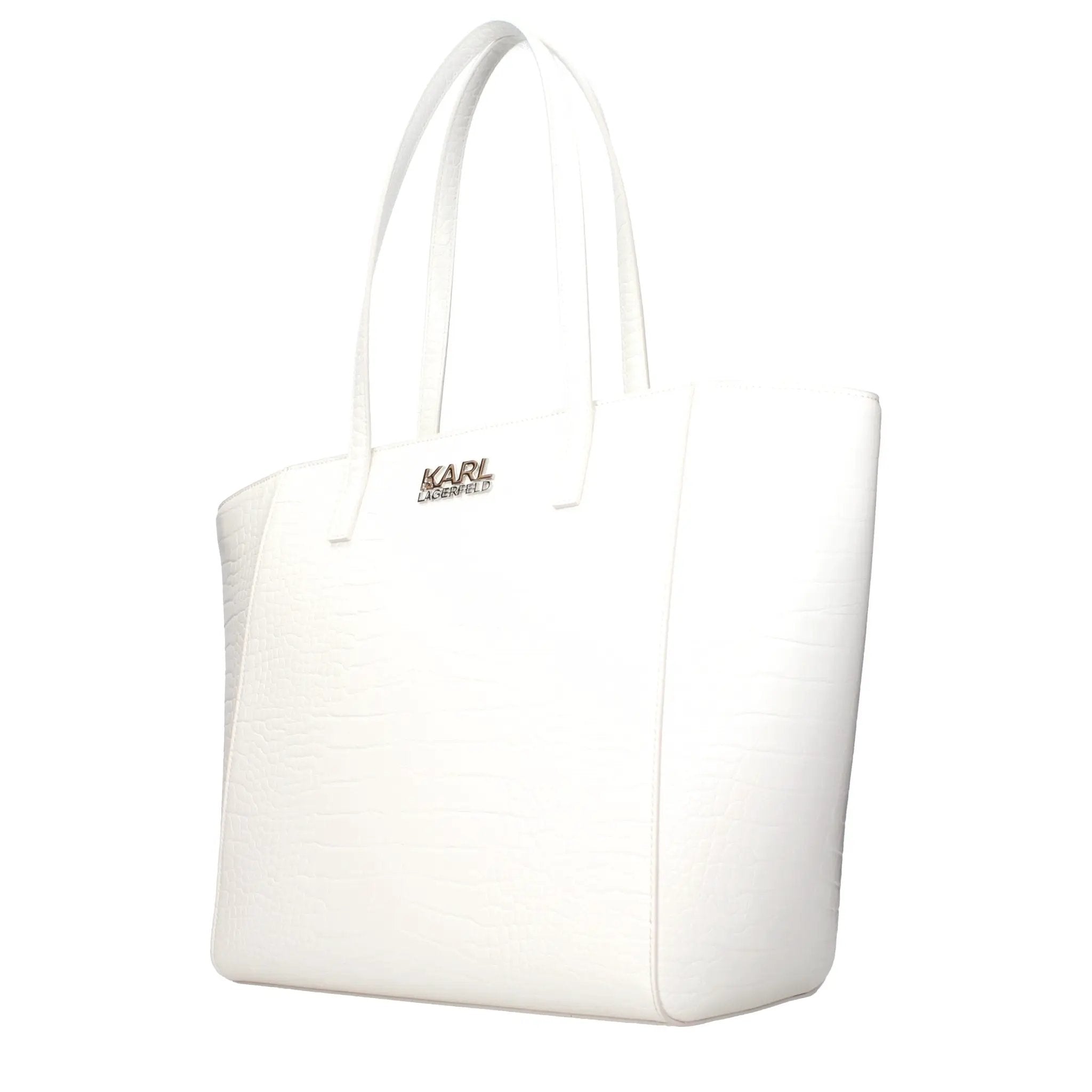 Karl Lagerfeld White Polyethylene Shoulder Bag