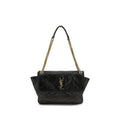 Saint Laurent Black Calf Leather Bos Taurus Shoulder Bag