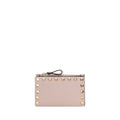 Portefeuille rose cuir Rockstud femme – Valentino Garavani porte-cartes AW26