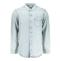 Calvin Klein Azzurro Cotton Mens Shirt