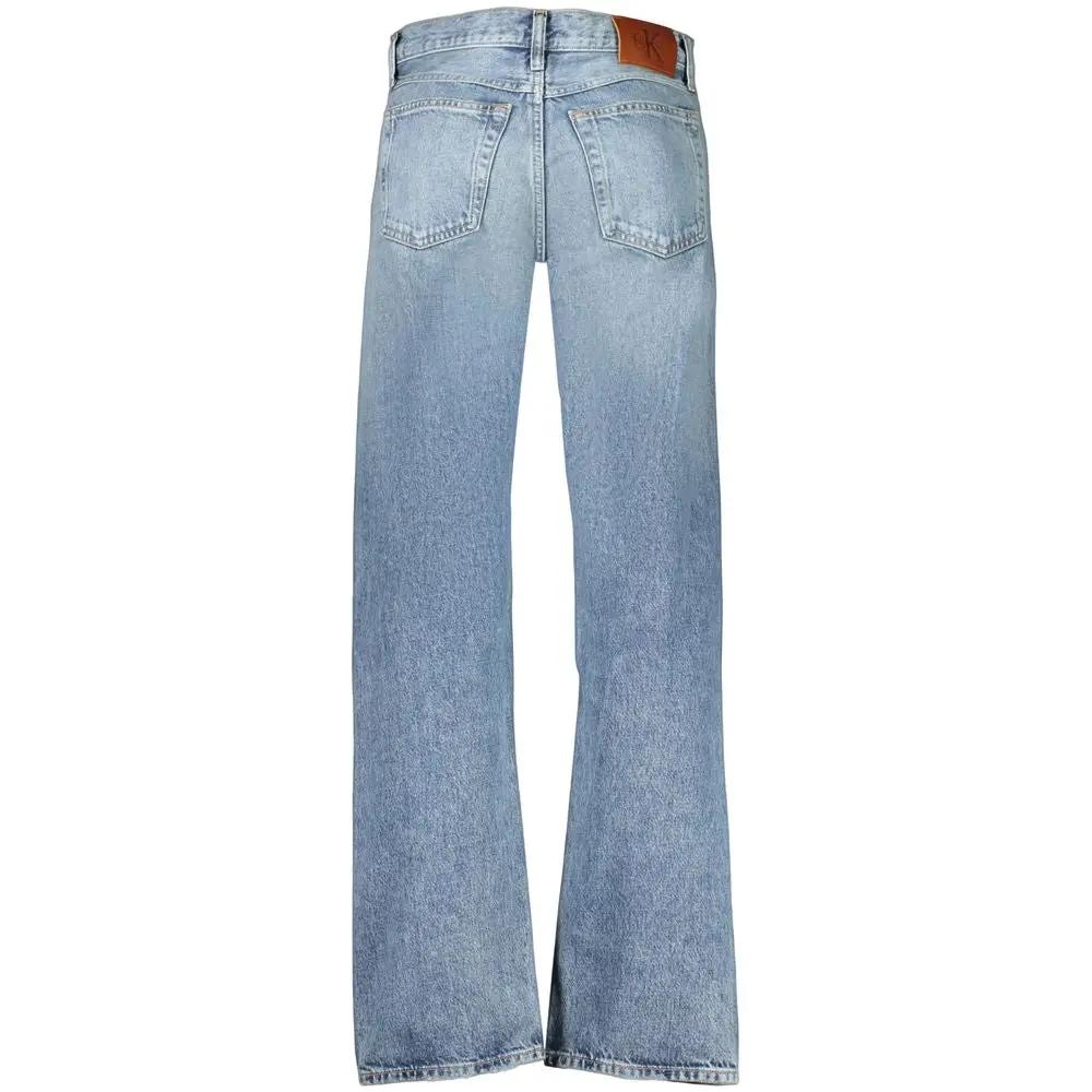 Jean droit en coton bleu Calvin Klein