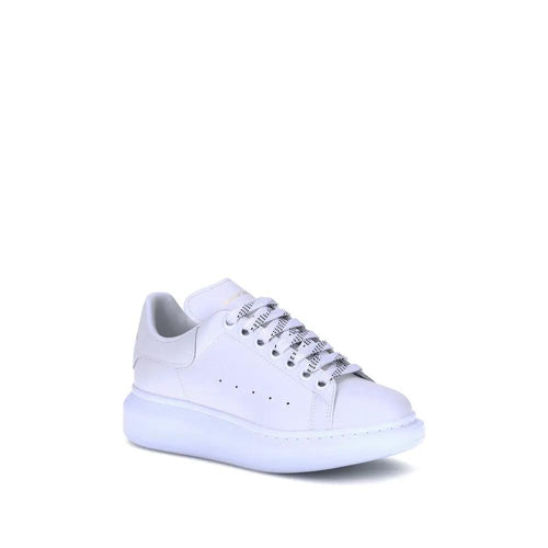 Baskets à plateforme Alexander McQueen Bos Taurus en cuir de veau blanc