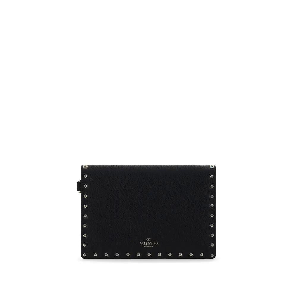 Valentino Garavani Black Calf Leather Bos Taurus Wallet