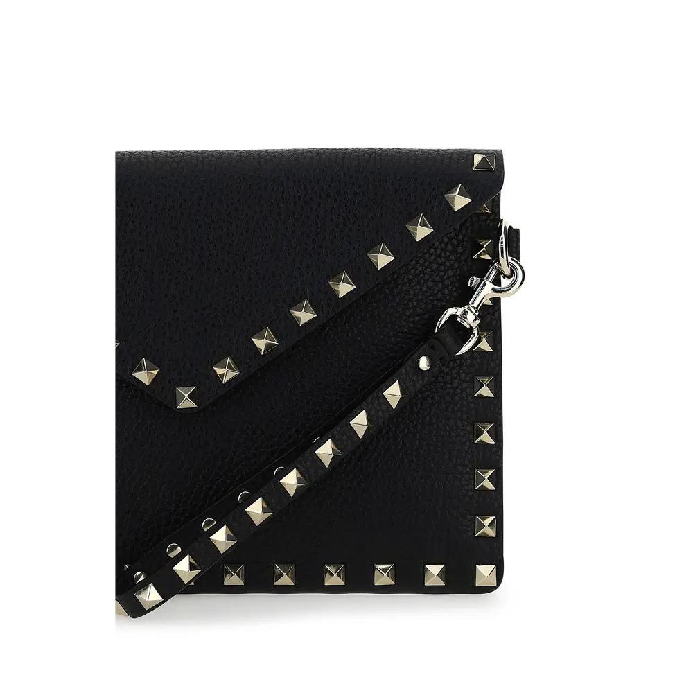 Valentino Garavani Black Calf Leather Bos Taurus Wallet