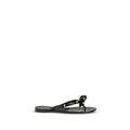 Valentino Garavani Sandales plates noires en PVC