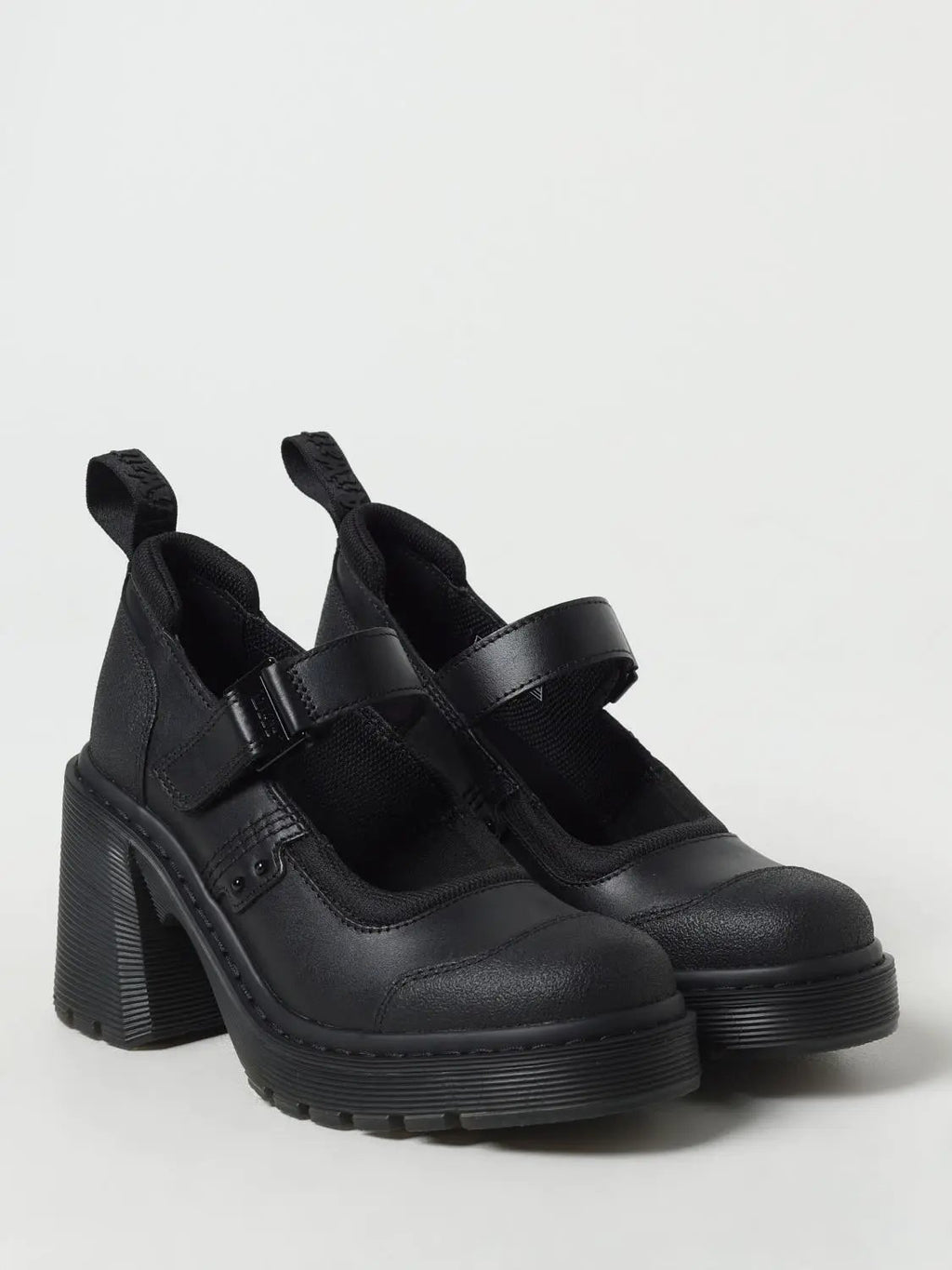 Escarpins à plateforme en cuir noir Dr. Martens