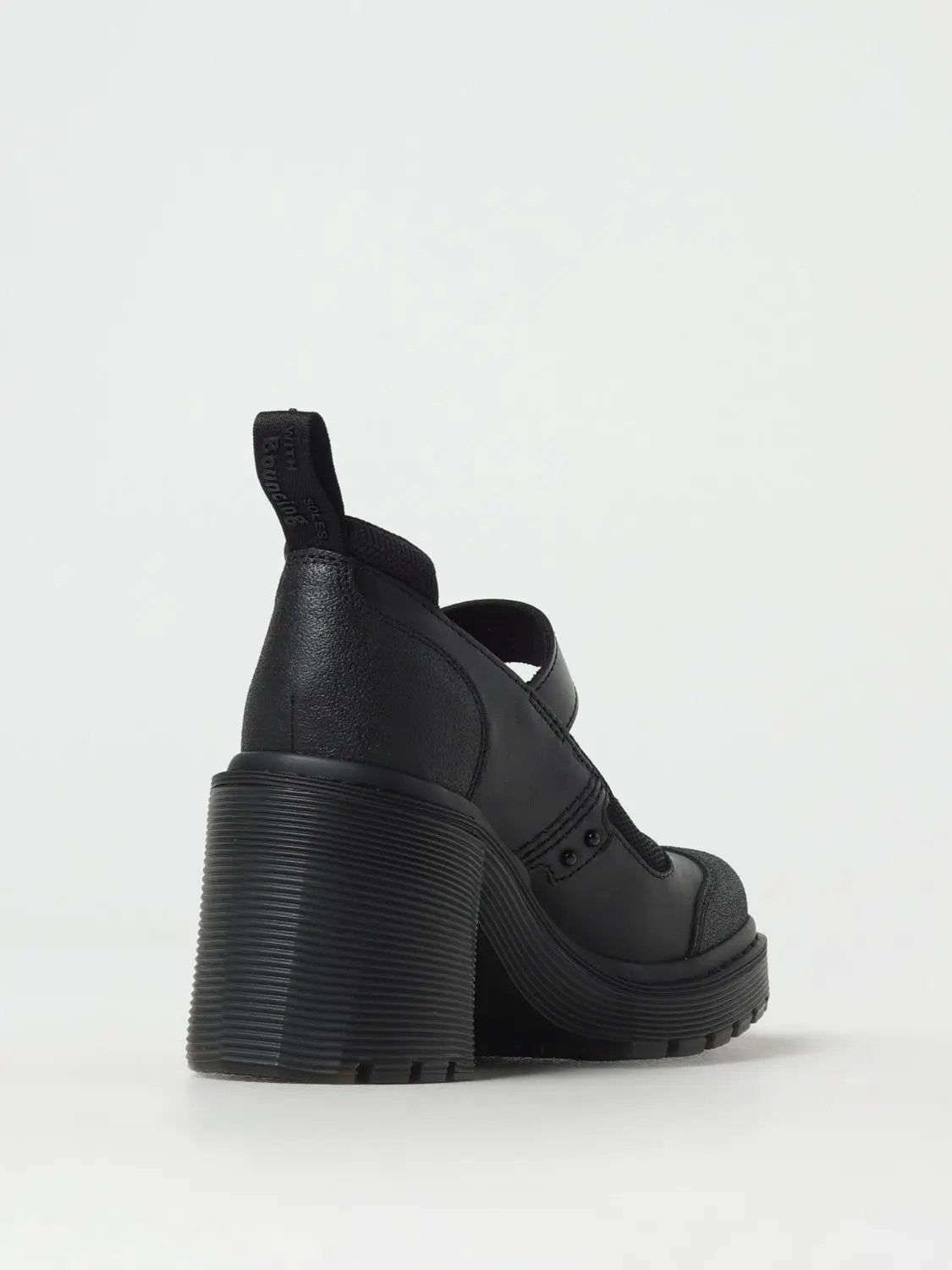 Escarpins à plateforme en cuir noir Dr. Martens