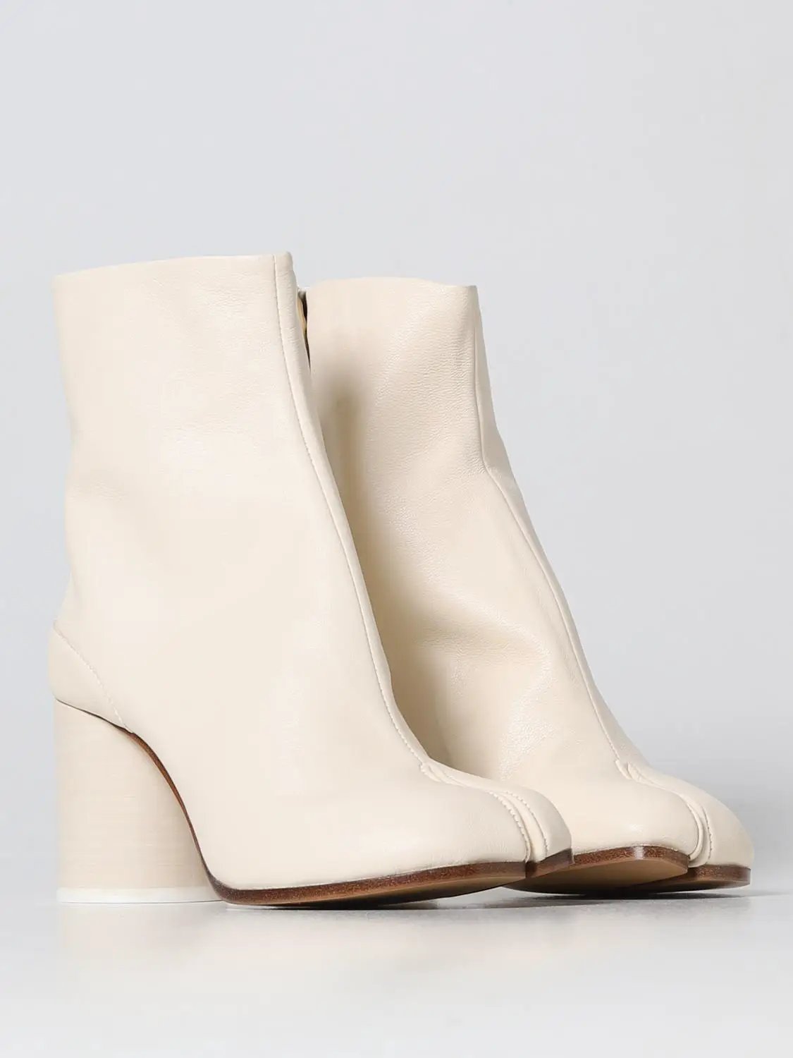 Maison Margiela White Leather Ankle Boots