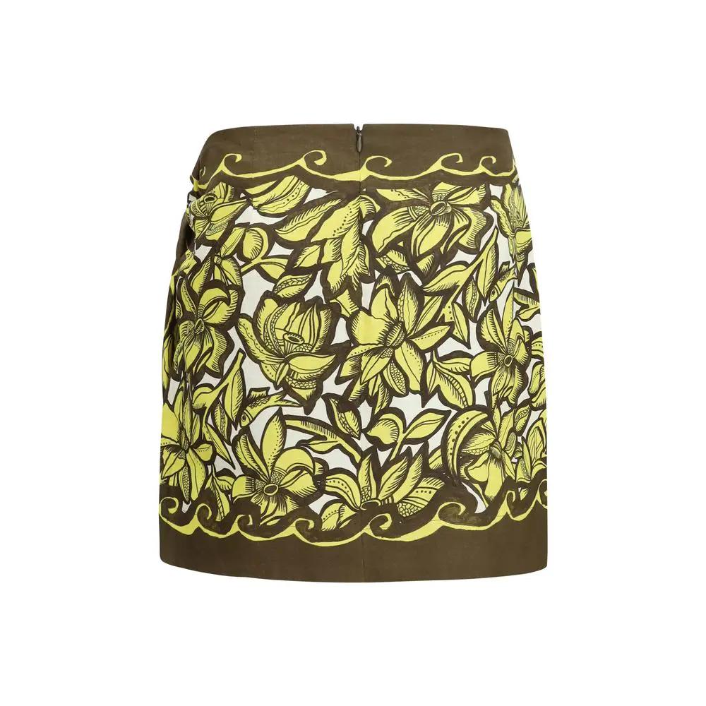 Mini-jupe en chanvre multicolore Alemais