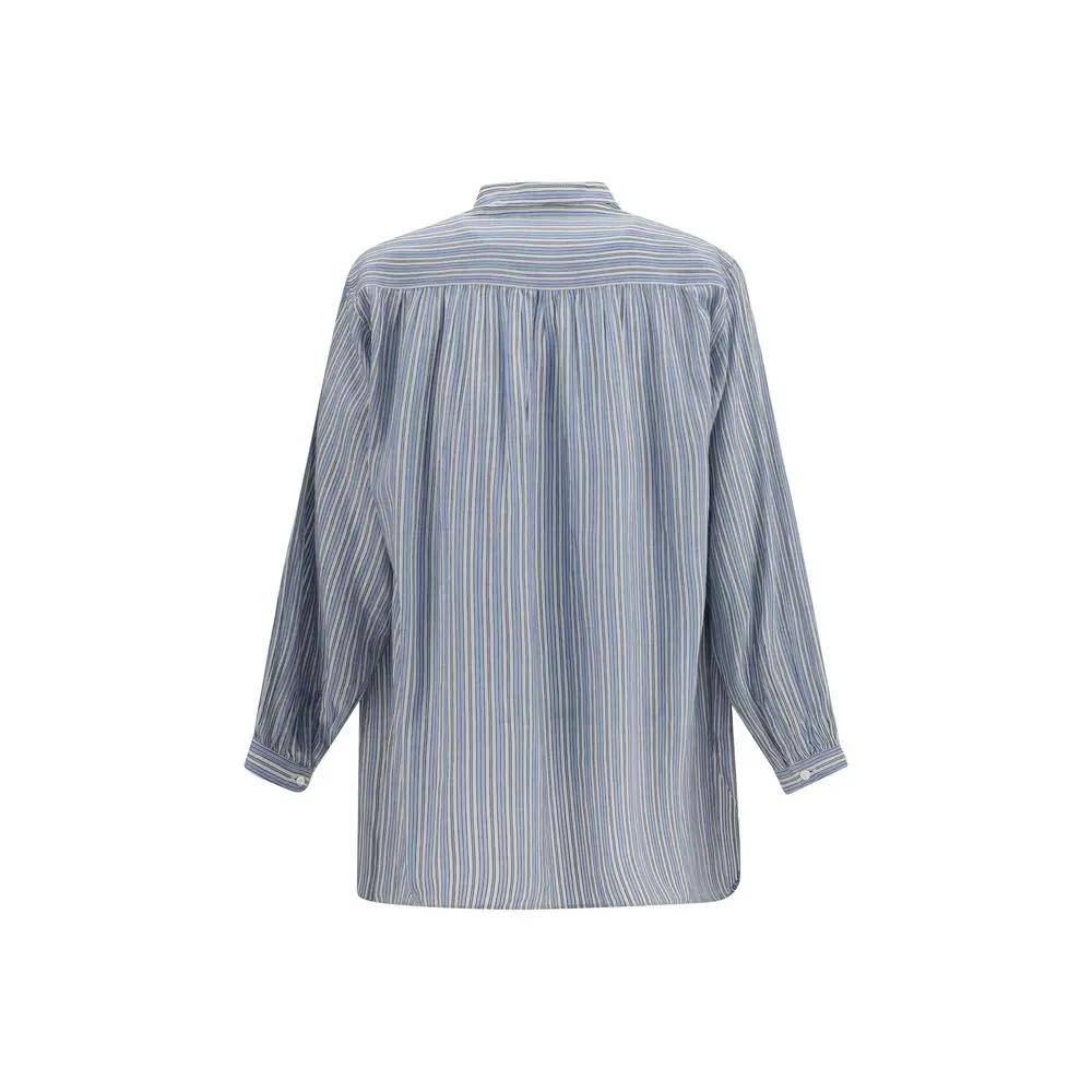 Marant Etoile Blue Cotton Pattern Shirt