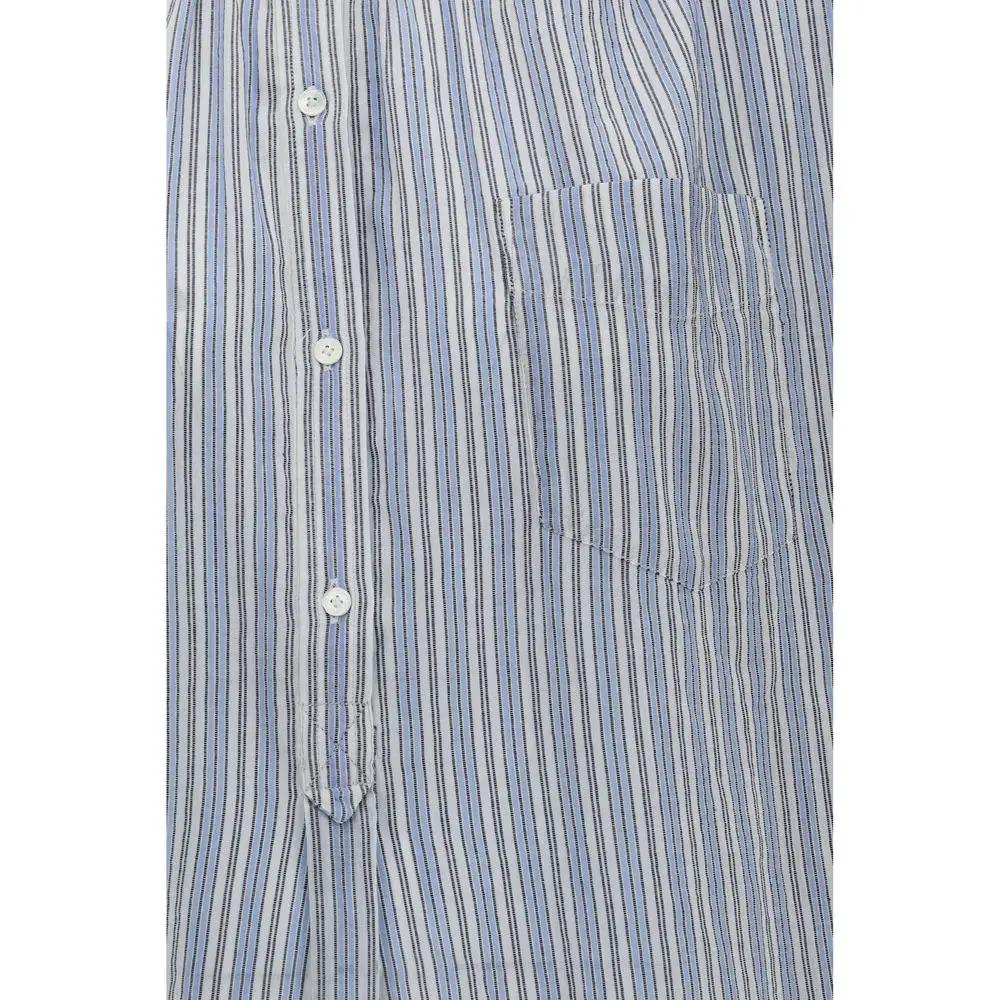 Marant Etoile Blue Cotton Pattern Shirt