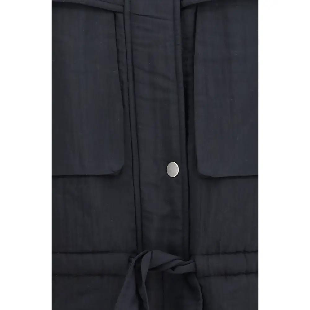 Veste longue en modal noir Marant Etoile