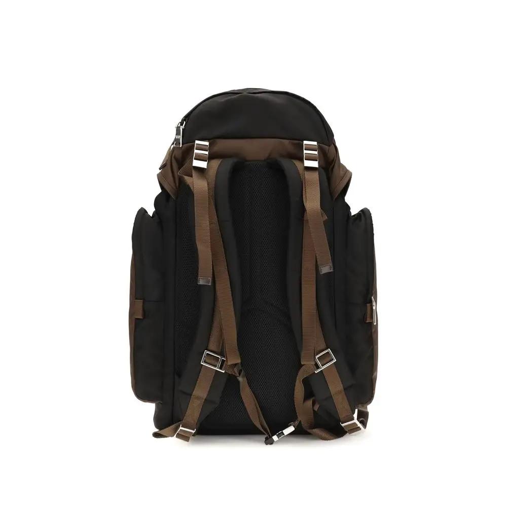 Sac à dos Prada en polyamide recyclé marron