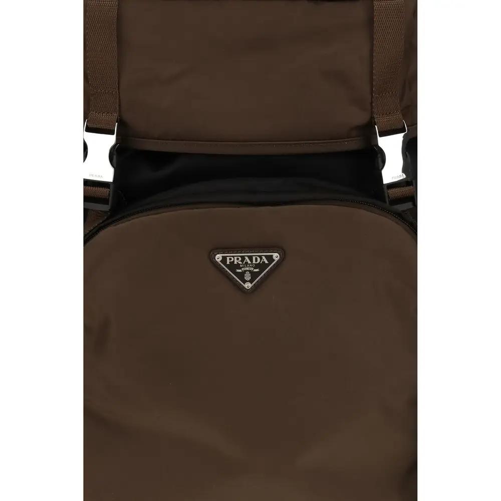 Sac à dos Prada en polyamide recyclé marron