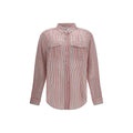 Chemise Marant Etoile en coton beige à motifs