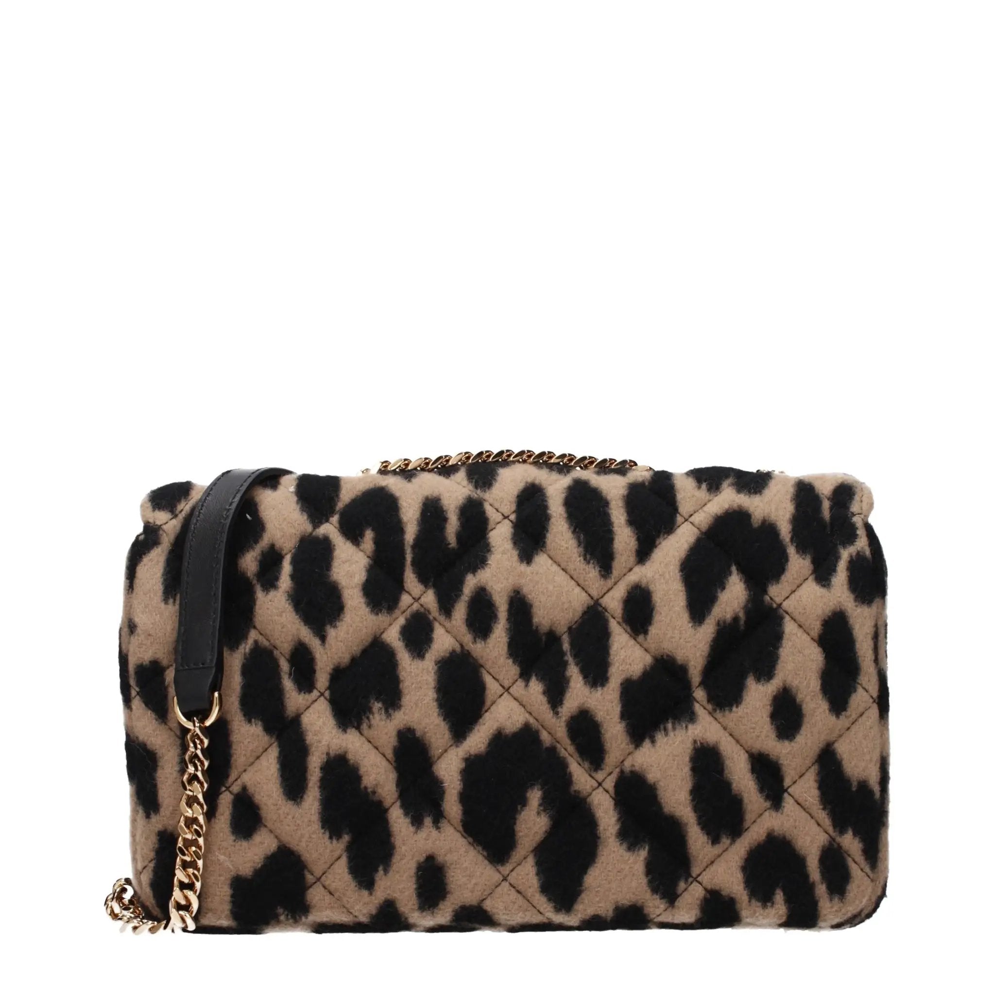 Sac porté épaule en laine marron Versace