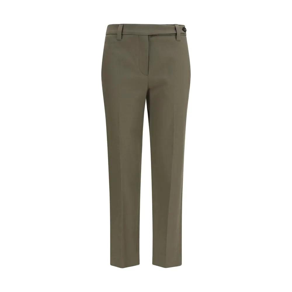 Pantalon habillé bicolore en coton Brunello Cucinelli