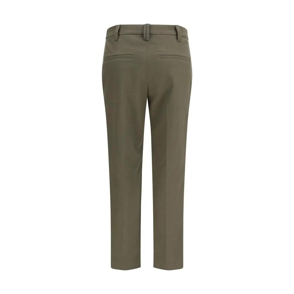 Pantalon habillé bicolore en coton Brunello Cucinelli