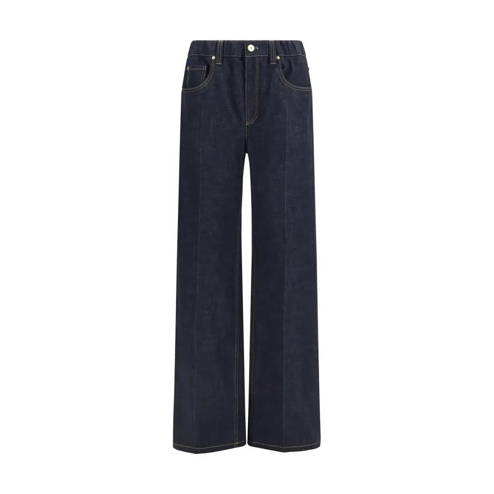 Brunello Cucinelli Jean en coton bleu Denim