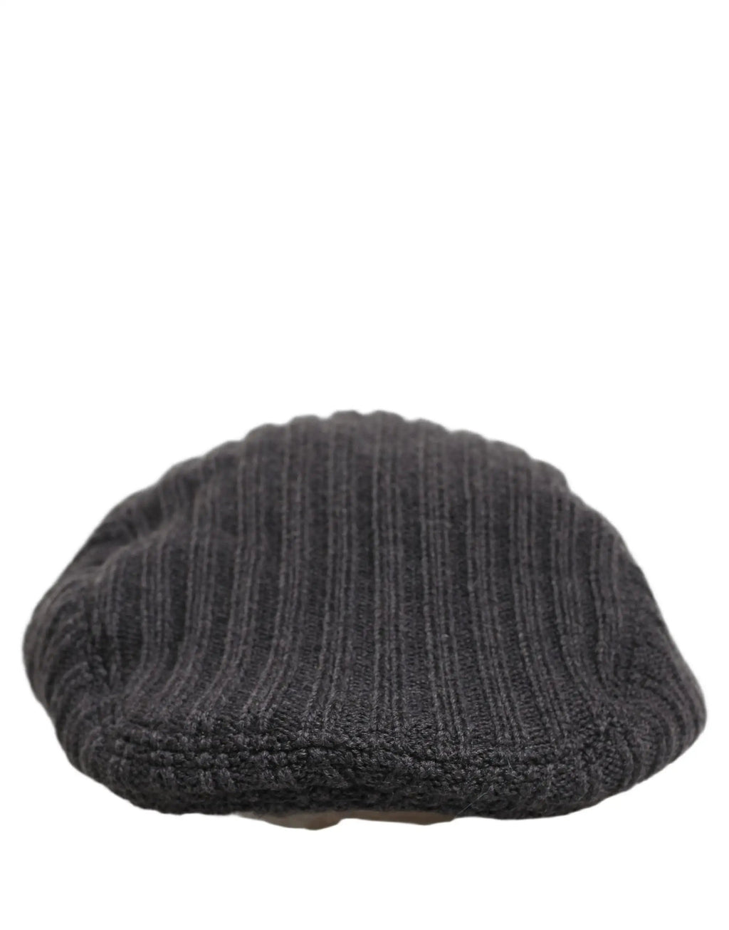 Dolce & Gabbana Homme Chapeau Casquette Gavroche en Laine Tricotée Gris Foncé