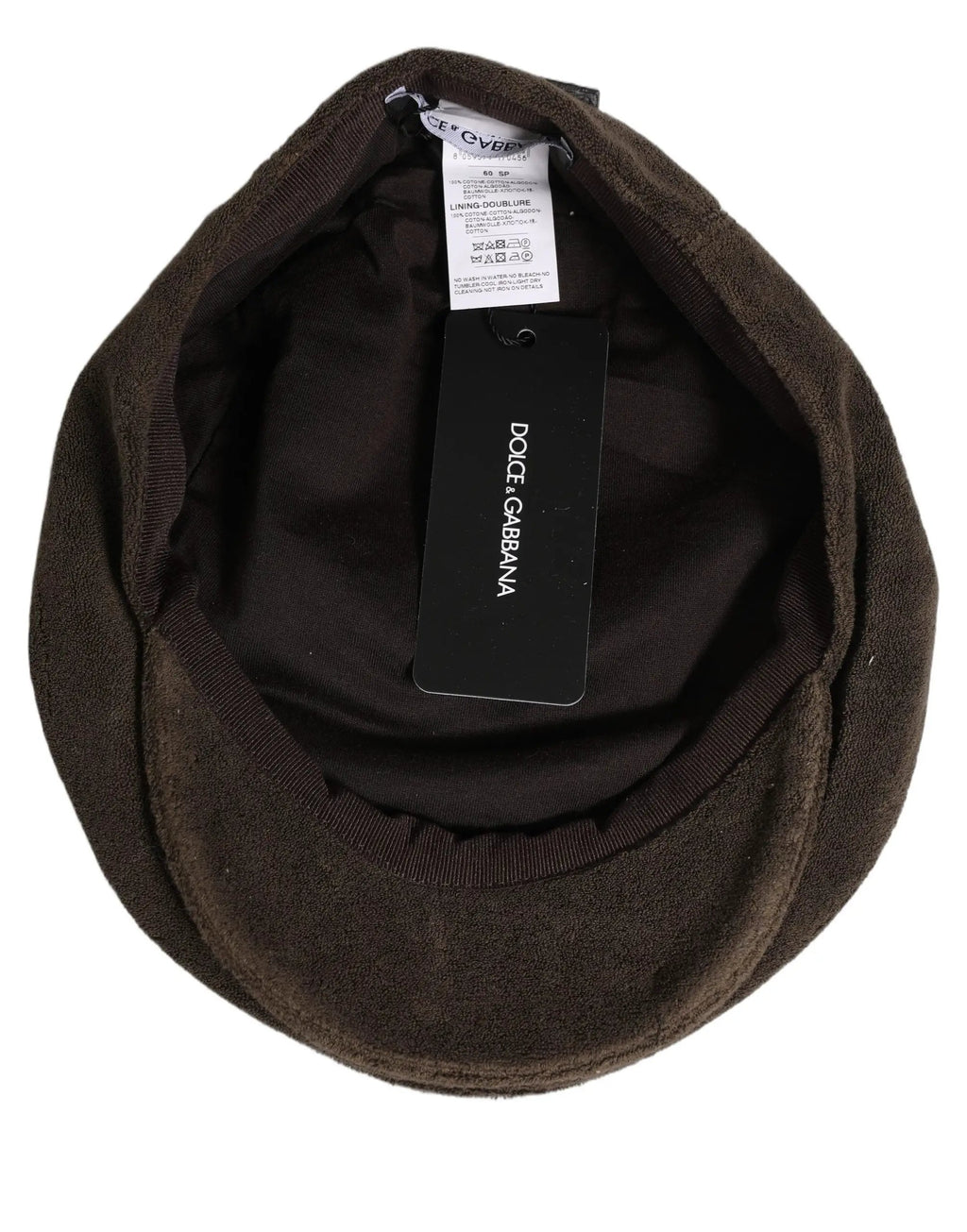 Dolce & Gabbana Men Brown Cotton Newsboy Cloth Capello Hat