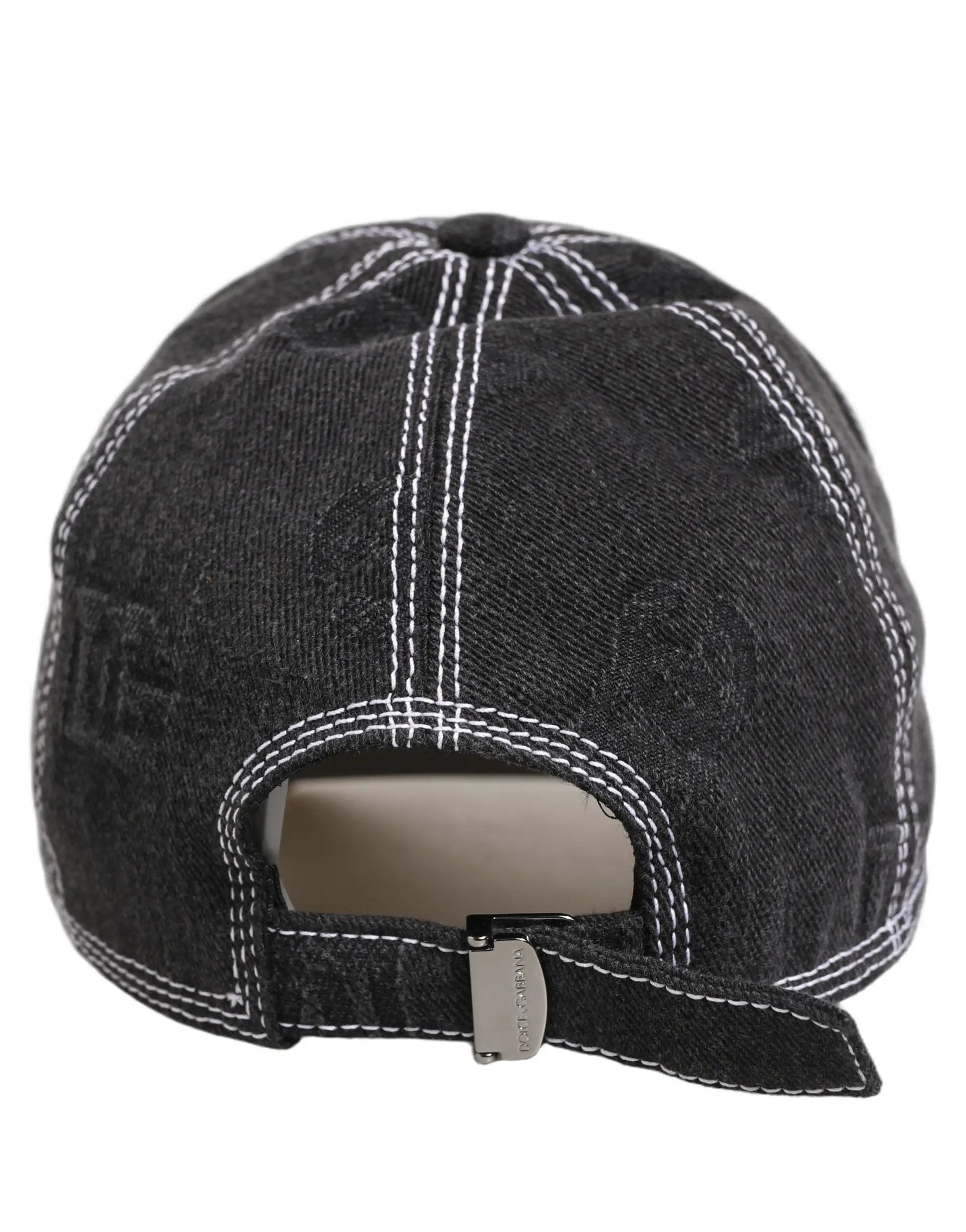 Dolce & Gabbana Casquette de Baseball Homme 6 Panneaux en Coton Noir