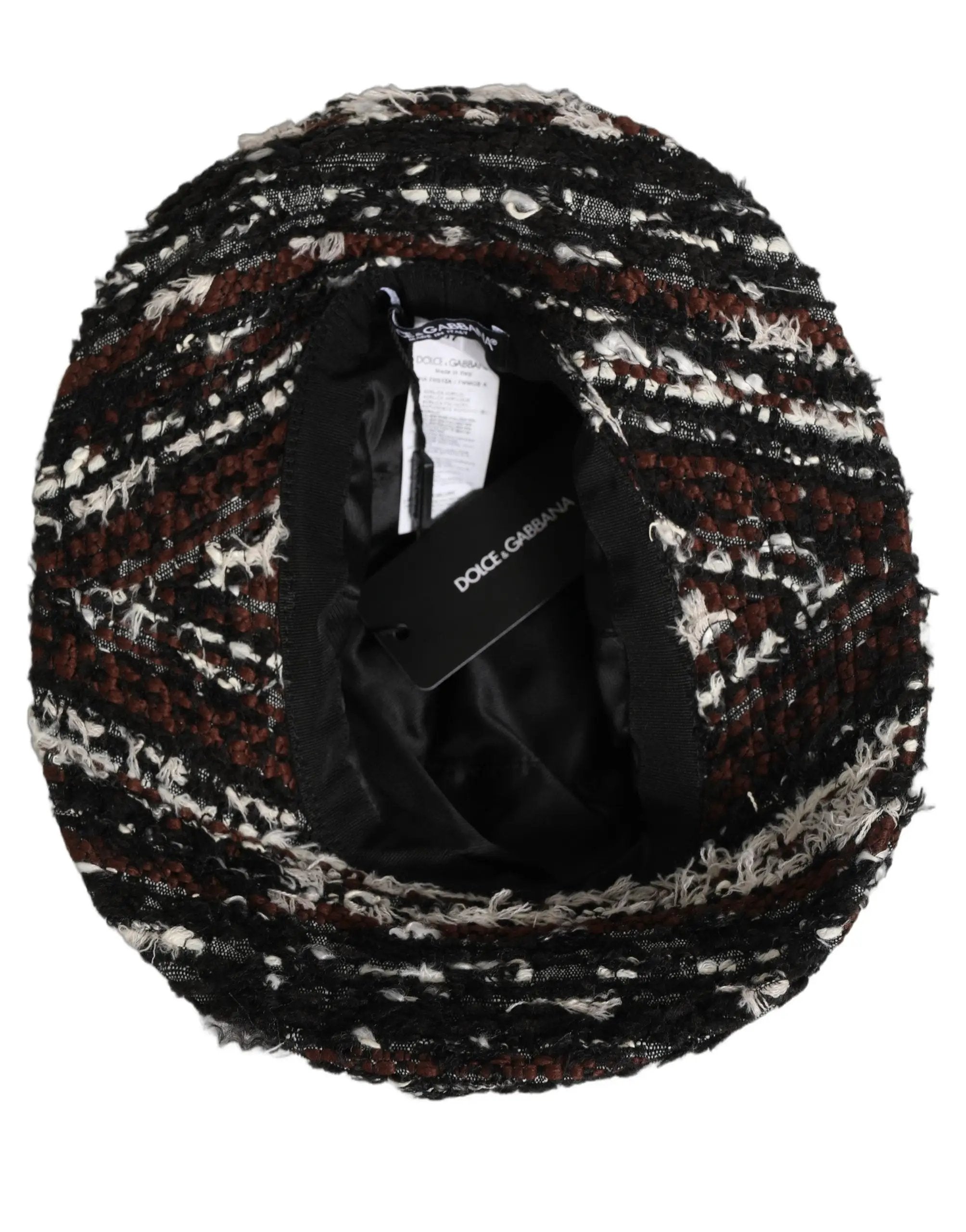 Dolce & Gabbana Women Multicolor Acrylic Tweed Bucket Capello Hat
